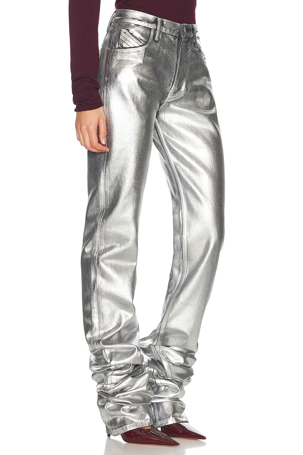 Long Jeans Silver