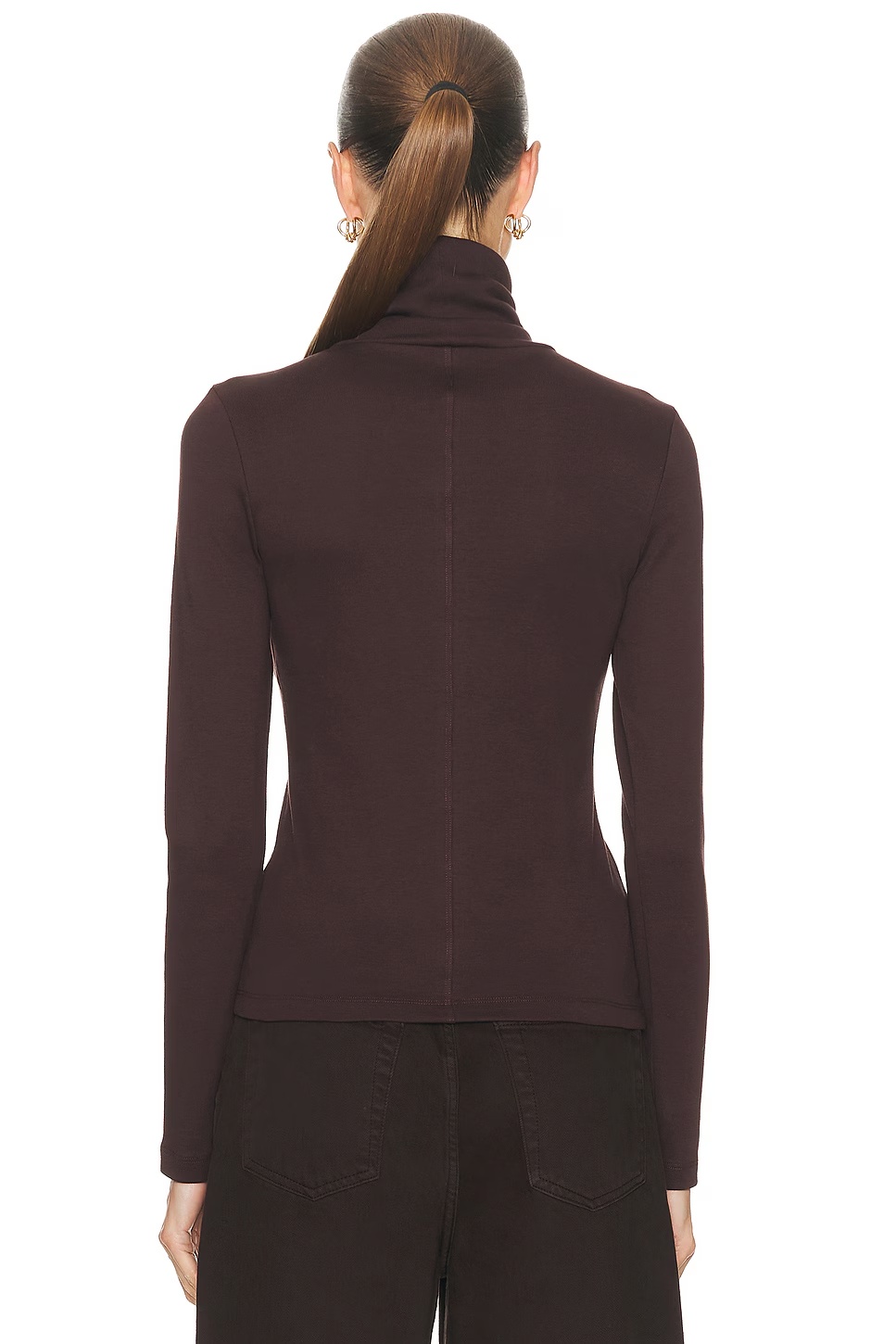 Dinah Turtleneck Top Choco Plum