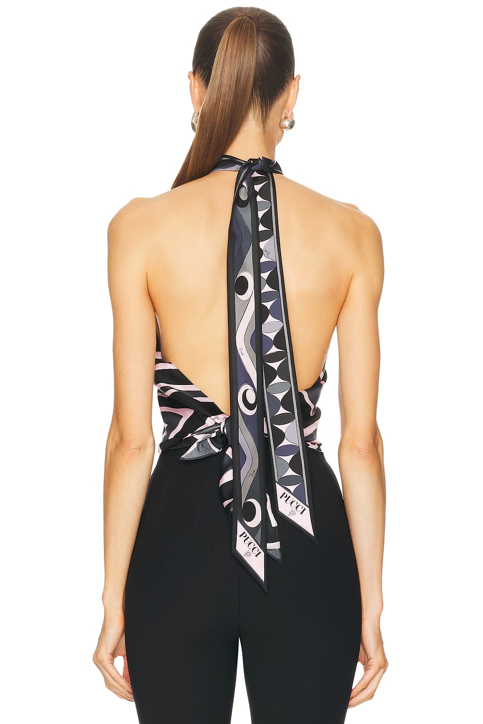 Halter Top Black & Pink