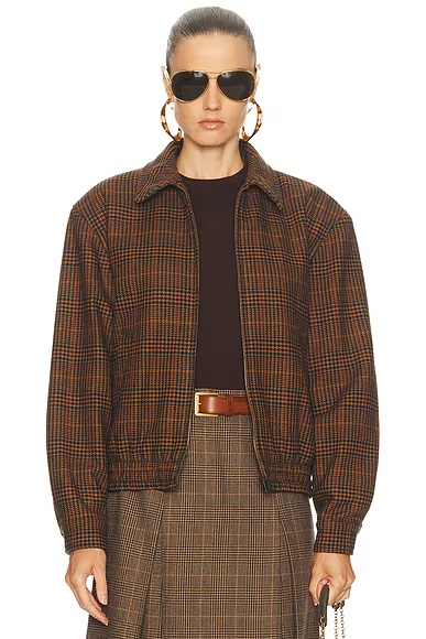 Bomber Jacket Marron Multicolore