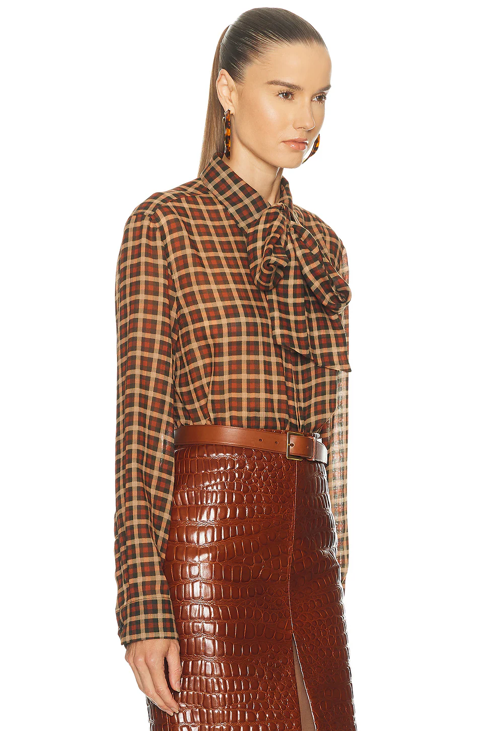 Button Up Top Vert Rouille Mastic