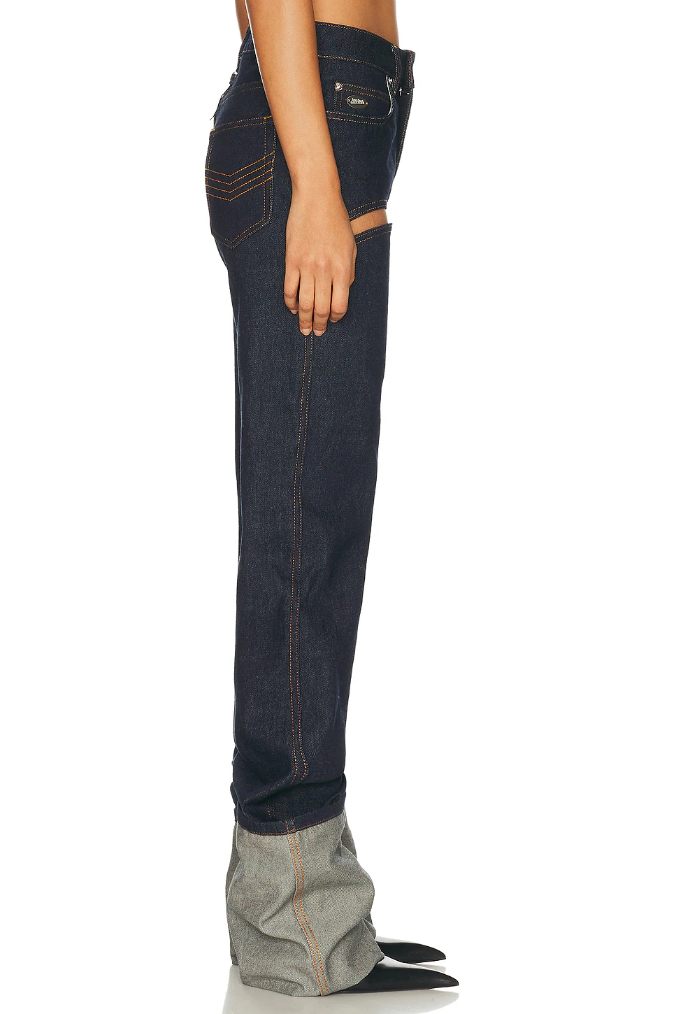 Cut Out Wide Leg Indigo