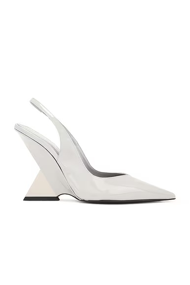 Cheope Slingback Pump Grey & Nickel