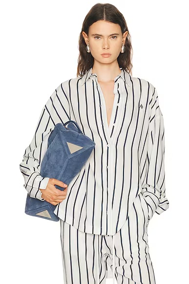 Striped Button Down Shirt Multicolor