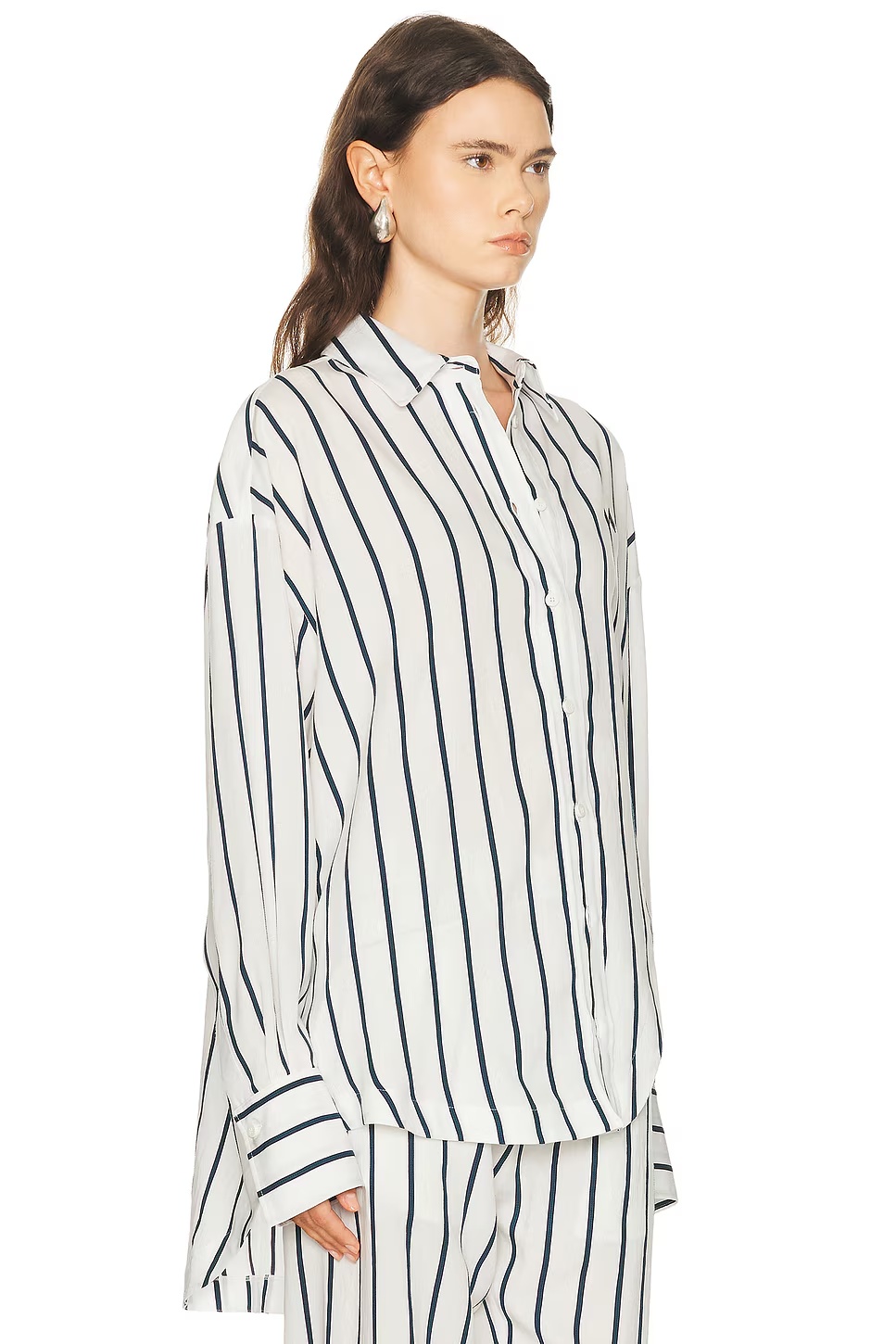 Striped Button Down Shirt Multicolor