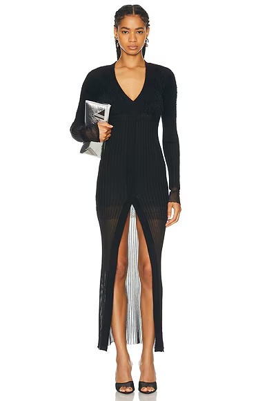 Long Cardigan Black Degrade