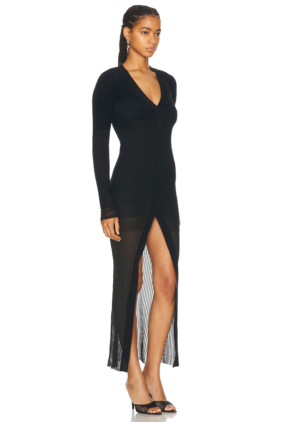 Long Cardigan Black Degrade