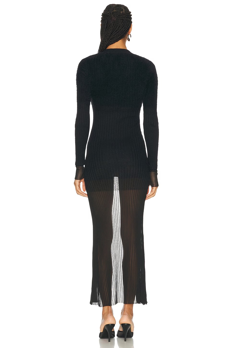 Long Cardigan Black Degrade