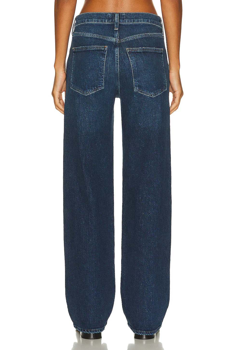 Harper Mid Rise Relaxed Straight Jeans Tempo