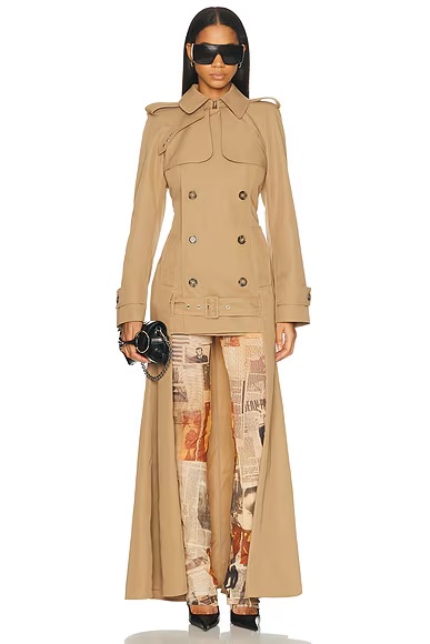 Window Trench Coat Beige