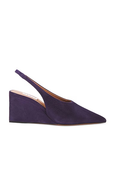 Slingbacks Wedge Aubergine