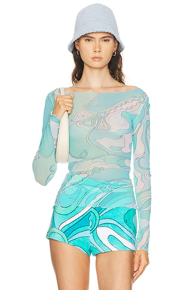 Long Sleeve Top Turquoise