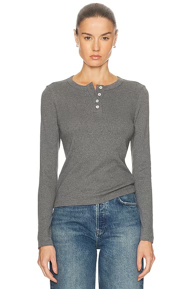 Jess Long Sleeve Top Melee Grey
