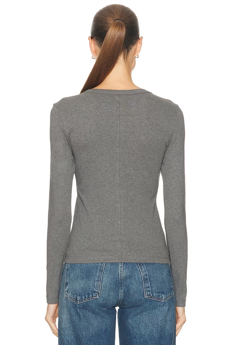 Jess Long Sleeve Top Melee Grey