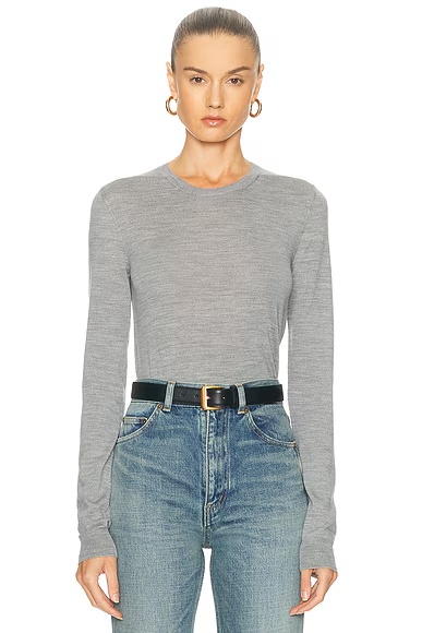 Long Sleeve Top Gris Chine