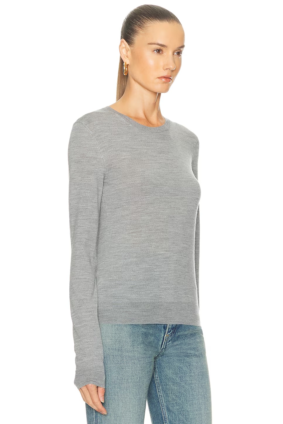 Long Sleeve Top Gris Chine