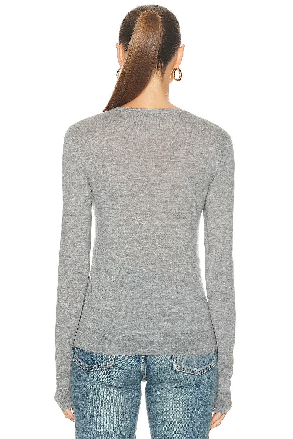 Long Sleeve Top Gris Chine