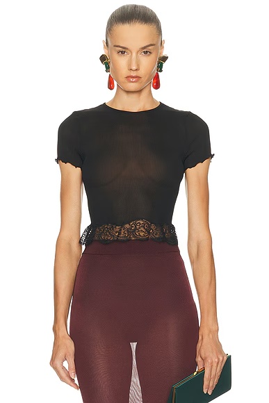Short Sleeve Top Noir