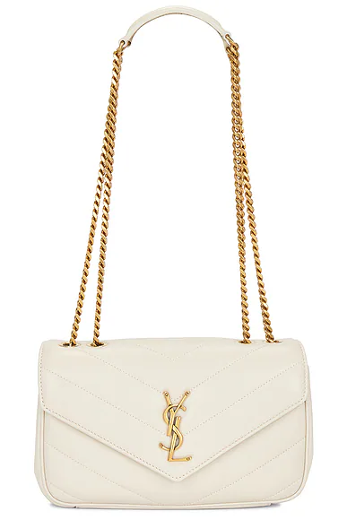 Small Loulou Chain Bag Crema Soft