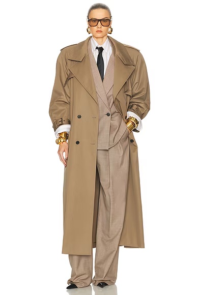 Belted Trench Coat Taupe Plaza