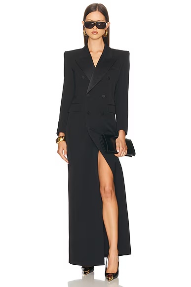 Long Blazer Dress Noir