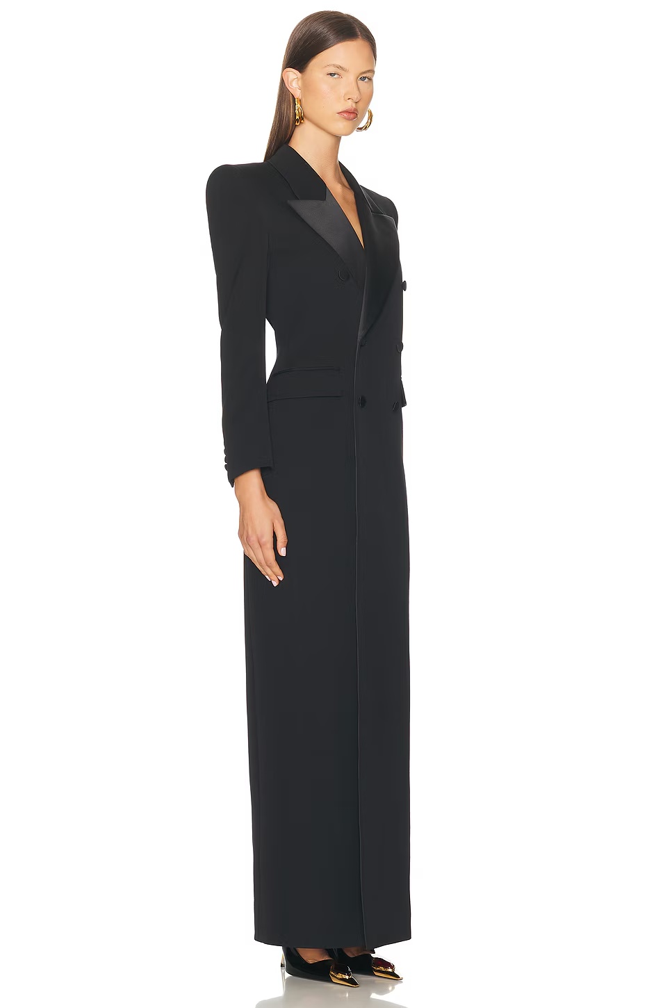 Long Blazer Dress Noir