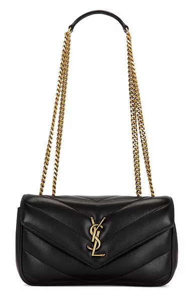 Small Loulou Chain Bag Nero