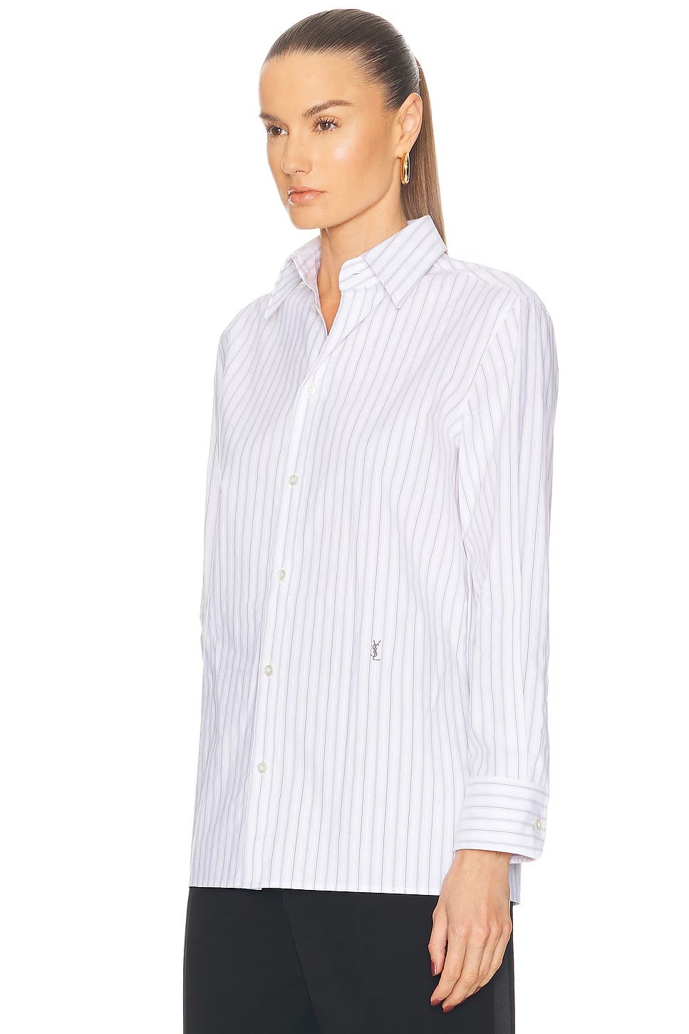 Button Up Top Craie Noir