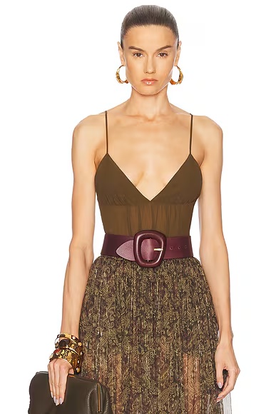 Camisole Top Vert Kaki