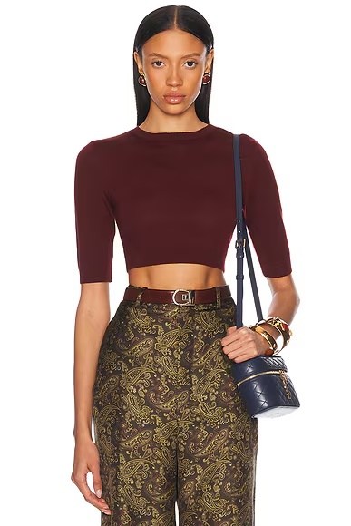 Cropped Top Bordeaux