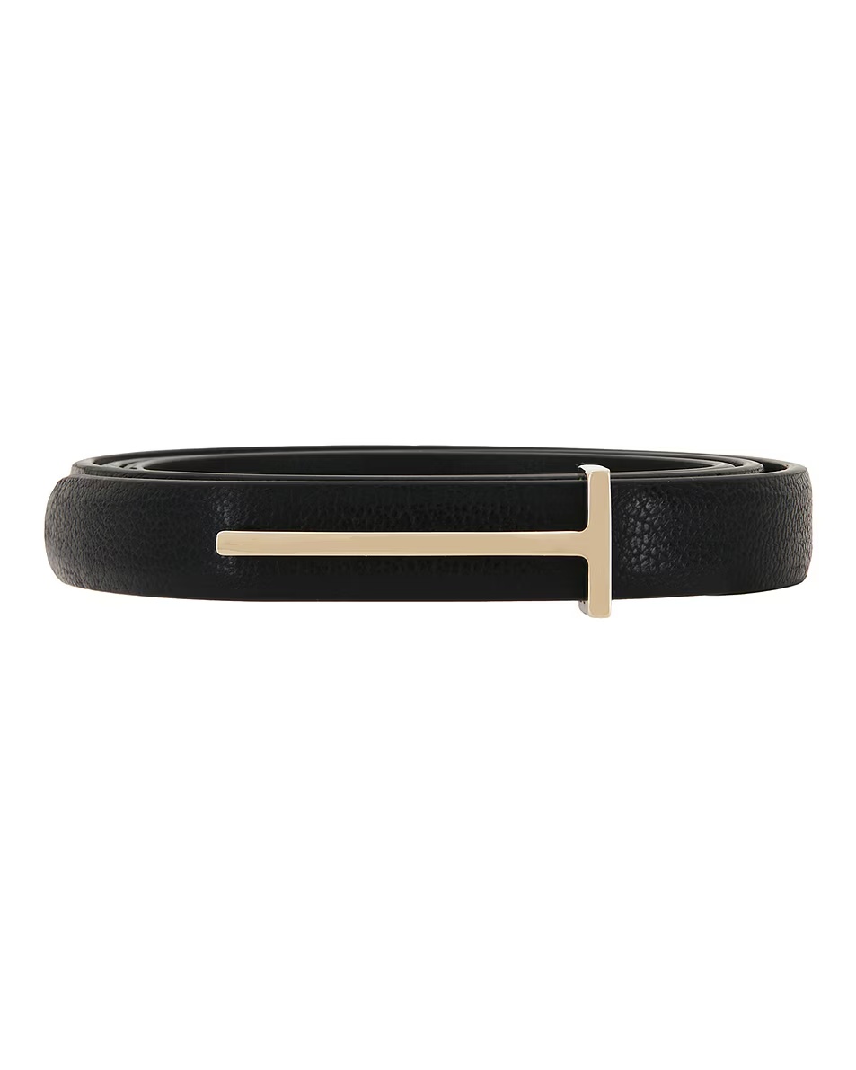 Supple Grain Leather Belt Black