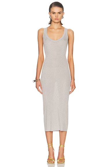 Midi Tank Dress Silver