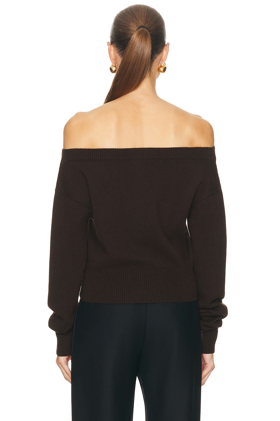 Open-Neck Cardigan Chocolate Torte
