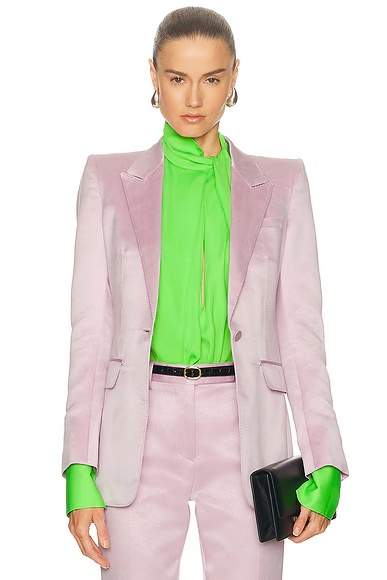 Duchesse Single Breasted Jacket Orchid Pink