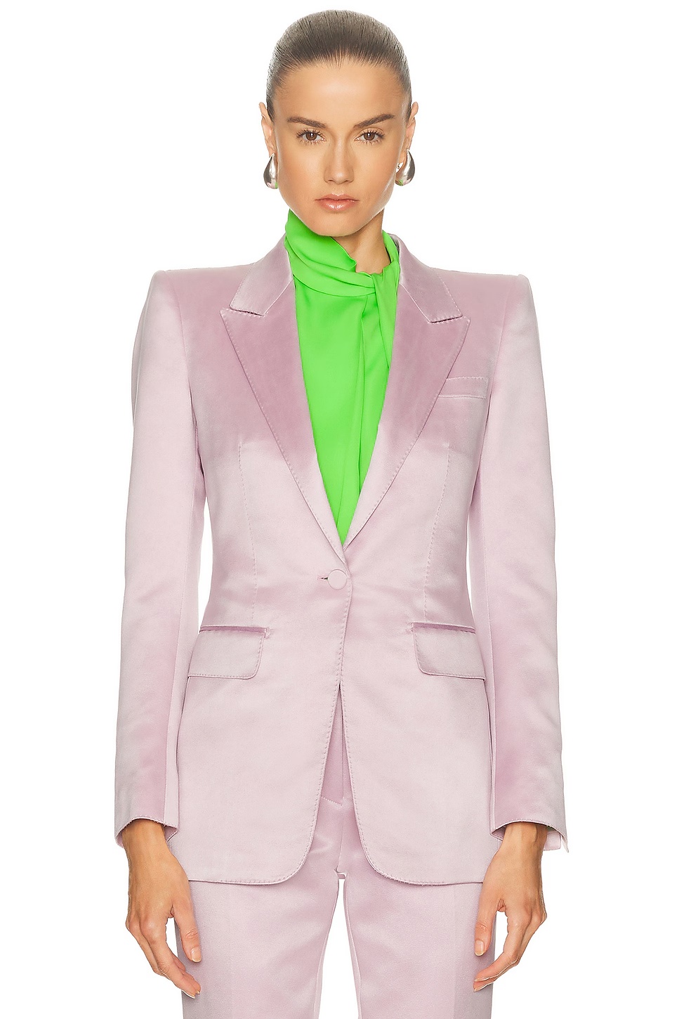 Duchesse Single Breasted Jacket Orchid Pink