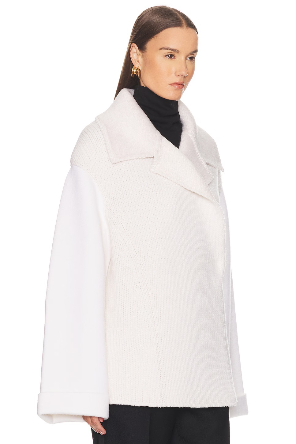Bespoke Multi Gauge Double Breasted Blazer Off White