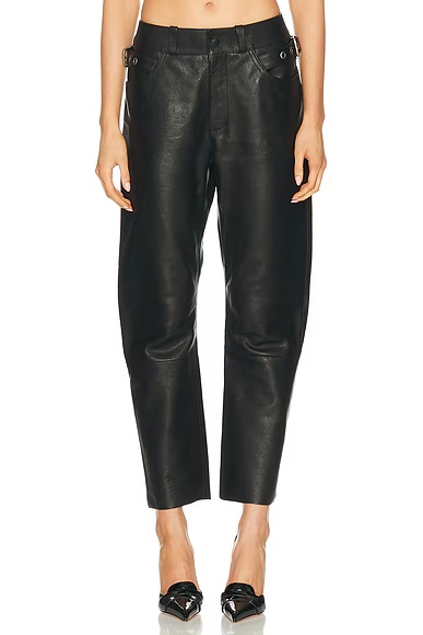 Bull Leather Biker Pant Black