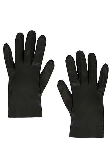 Leather Wrist Gloves Black