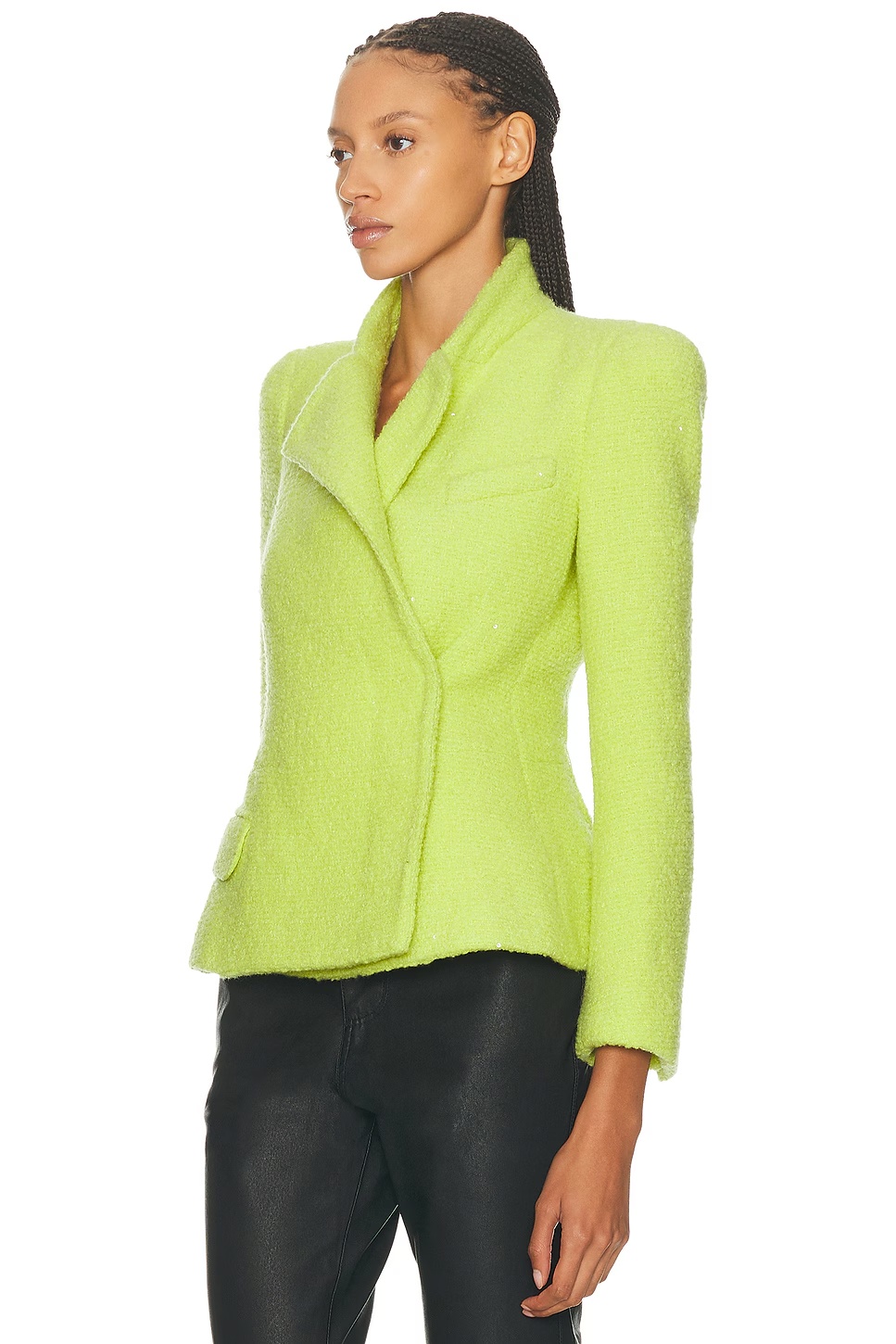 Sequined Wrap Jacket Wild Lime