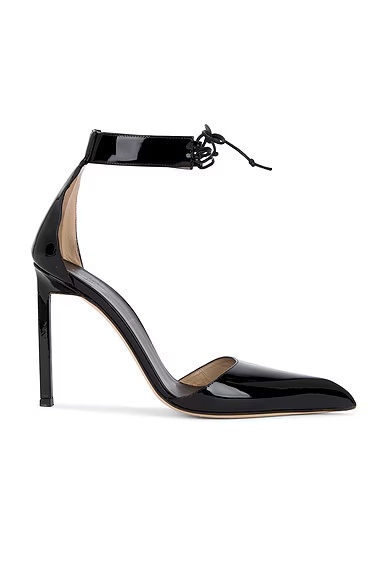 Patent Leather Ankle Strap 105 Pump Black
