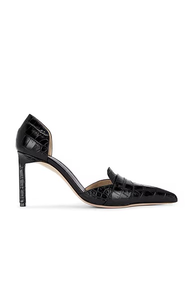 Eva Croc 85 D'orsay Pump Black