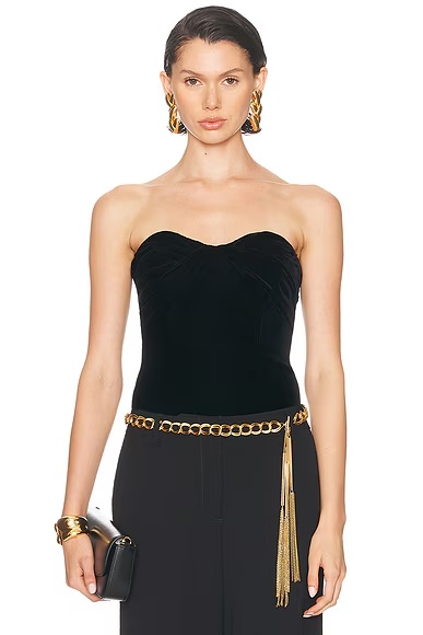 Strapless Corset Top Black