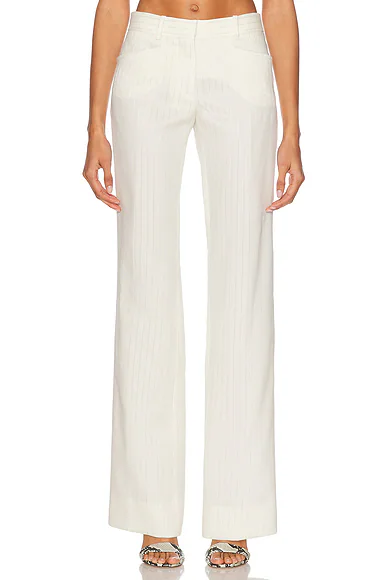 Tailored Low Waisted Pant Champagne Silver