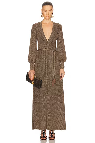 Vanise Long Dress Combo Gold