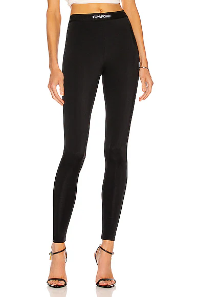 Logo Waist Legging Black