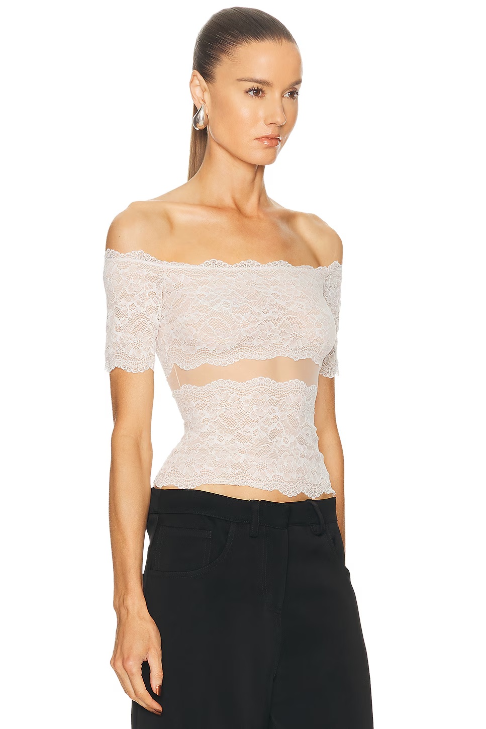 Off The Shoulder Top Amberlight & Natural White
