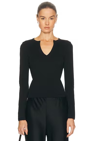 Iman Long Sleeve Top Black