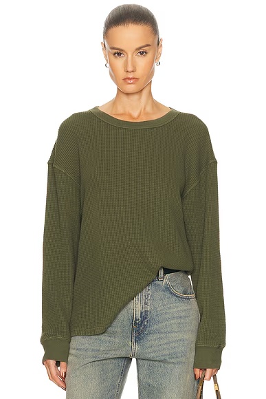 The Thermal Crewneck Top Oregano