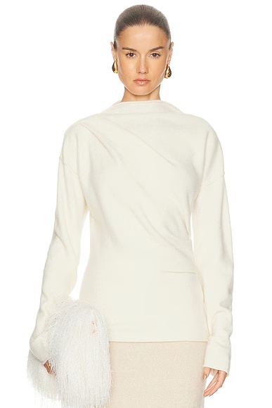 Slouchy Crew Top Ivory