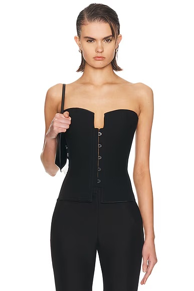 Cadolle Square Neck Corset Black